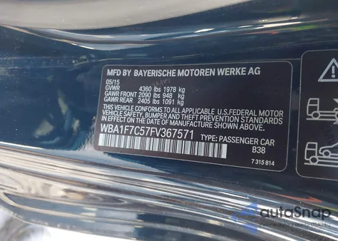 2015 BMW 228I xDrive z USA, uszkodzony, nr VIN WBA1F7C57FV367571